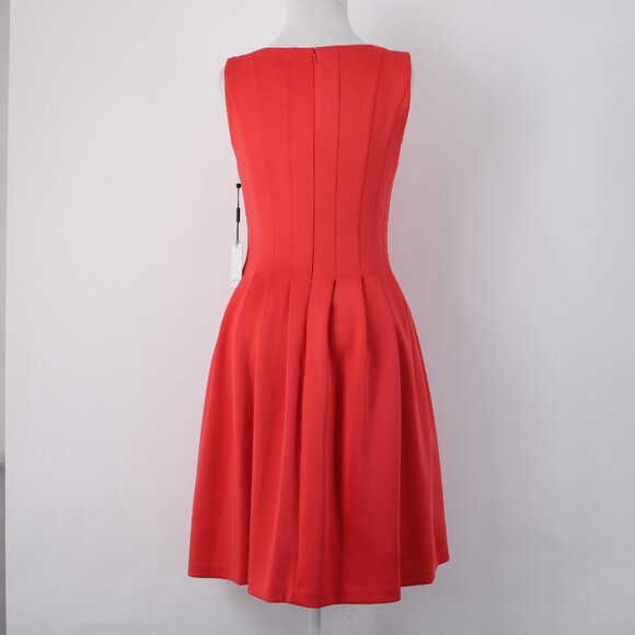 Calvin Klein Dress $124 Sz 6 Pink Sleeveless Pockets Polyester Spandex Dress - Picture 7 of 14